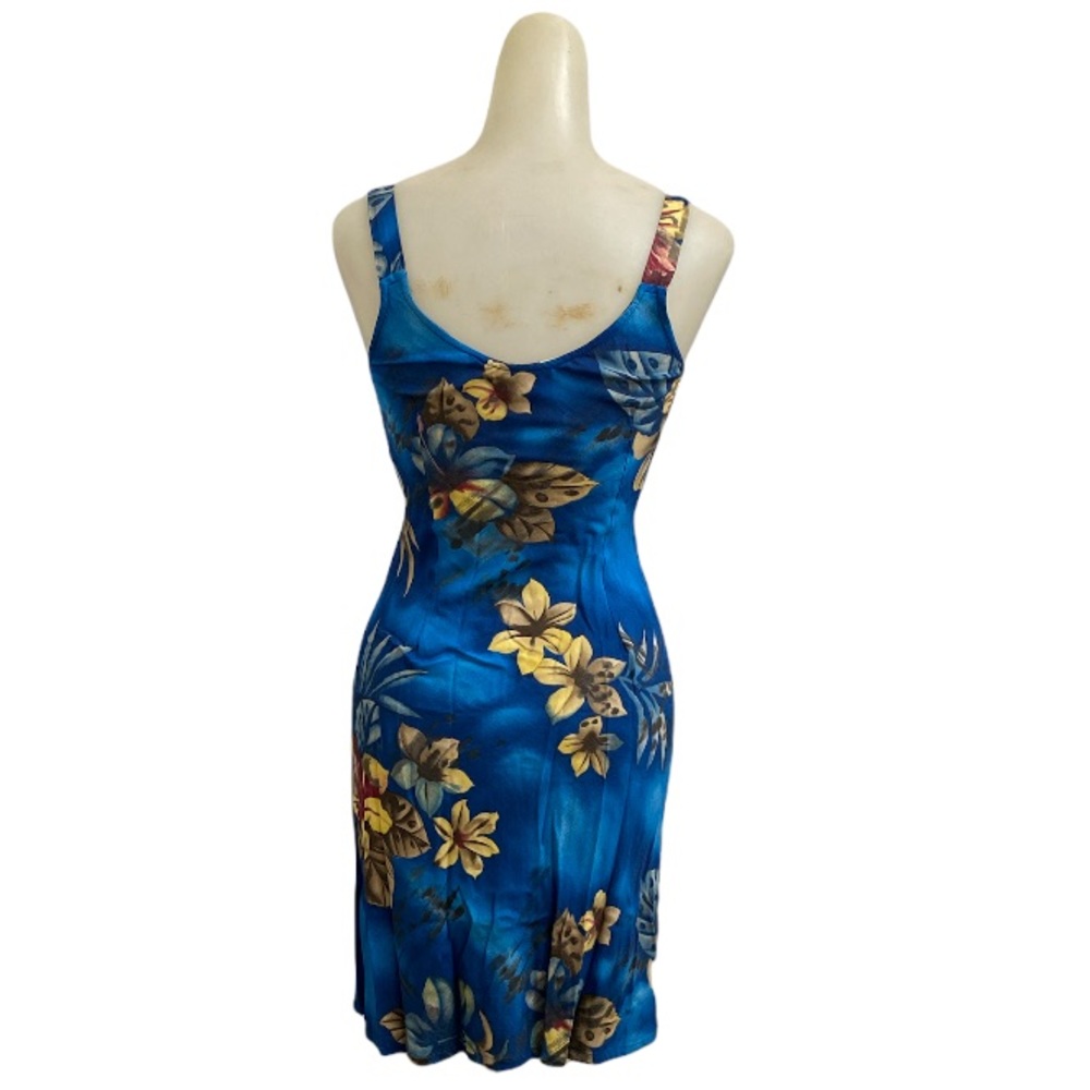 Hilo Hattie The Hawaiian Original Blue Floral Dress Size XS Tropical Beach - Picture 4 of 5